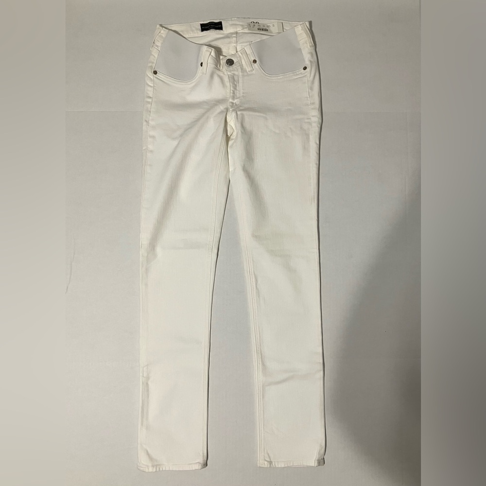 J. Crew Women's Straight Leg Maternity MatchStick Cream Color Jeans NWT 29 Tall